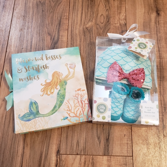 Little Me Other - Baby Mermaid Outfit & Photo Album Baby Shower Gift